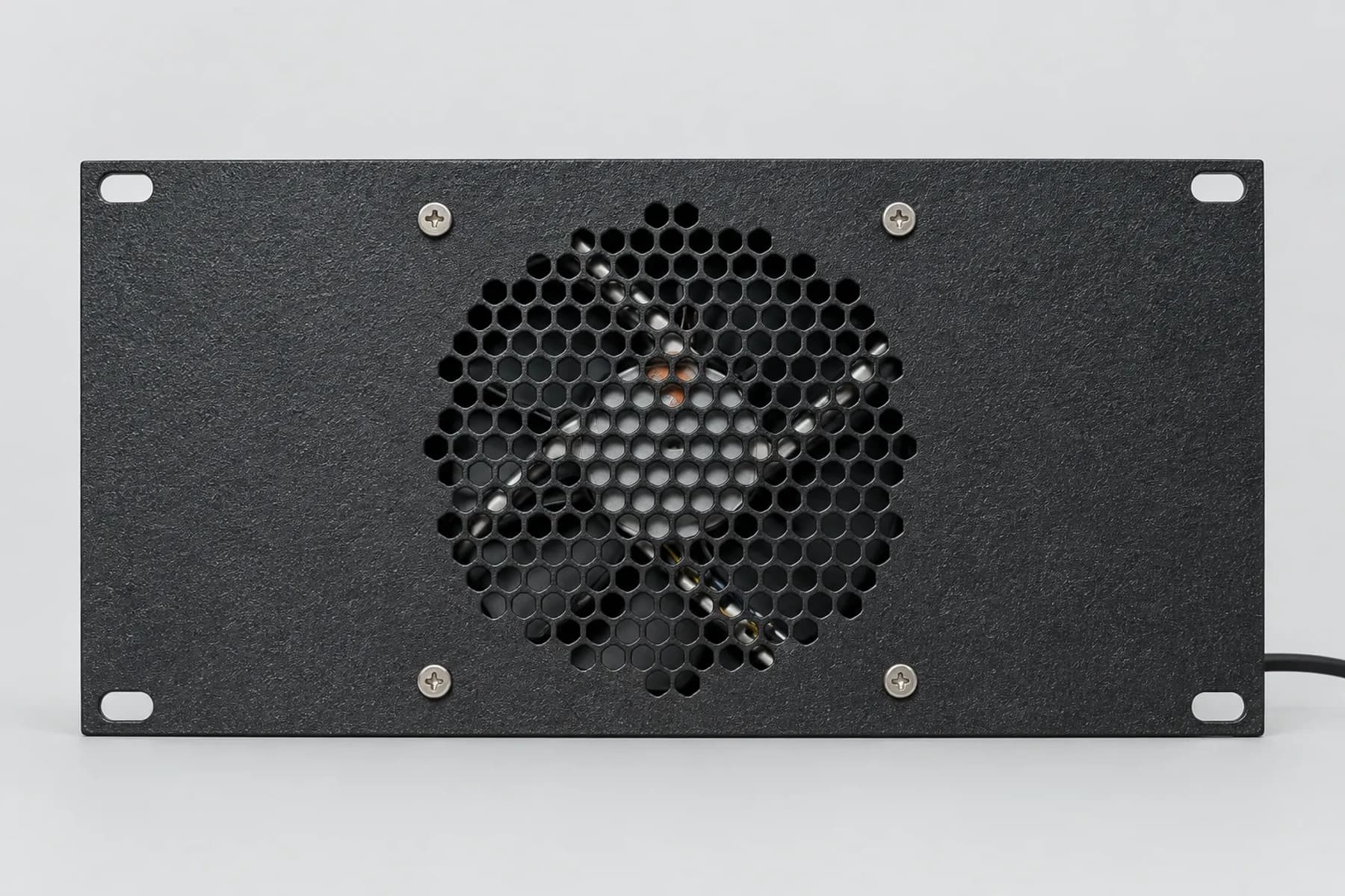 120mm Fan Mount | 10-Inch 3U Honeycomb Panel — mounted product photograph
