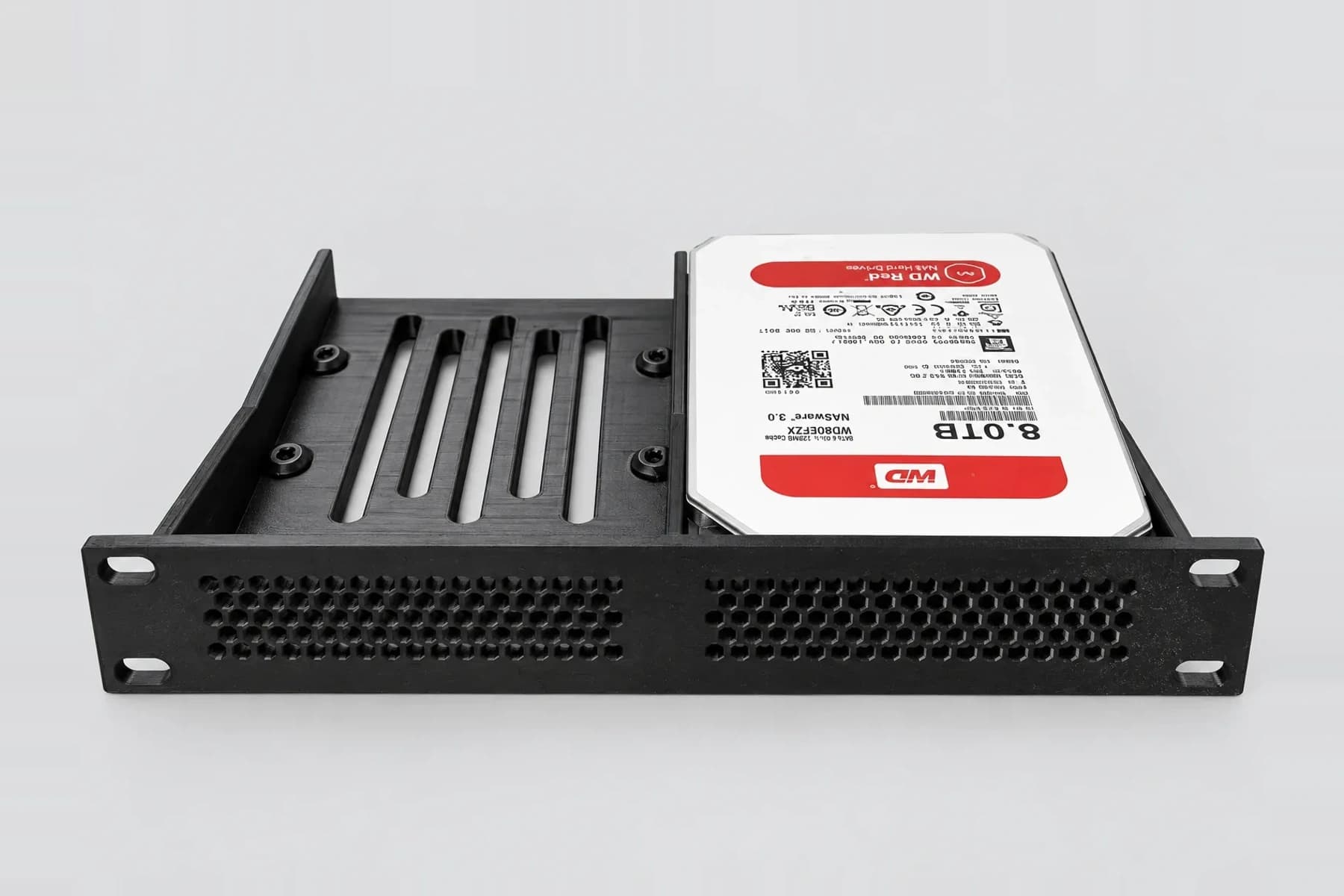 Dual 3.5 HDD Shelf - 10 Inch Rack Mount — mounted product photograph