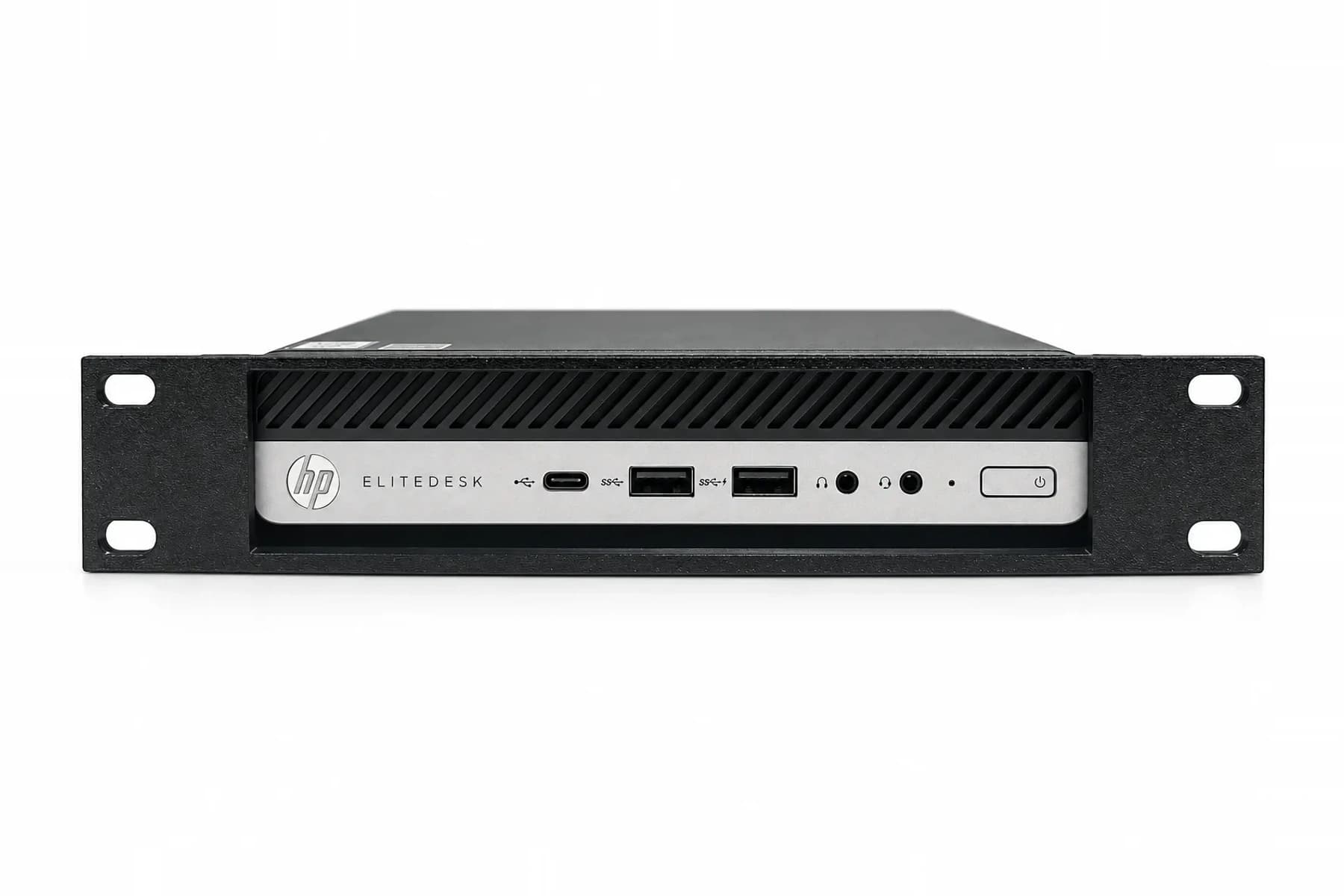 HP EliteDesk Mini G3 G4 G5 | 10-Inch Rack Mount — mounted product photograph