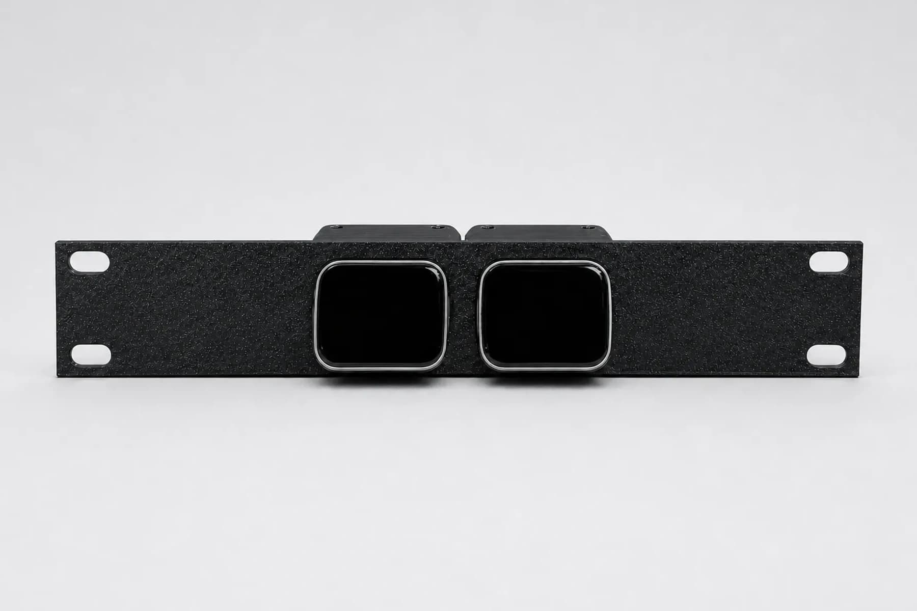 JetKVM 2-Device Rack Mount Kit for 10" Racks — mounted product photograph
