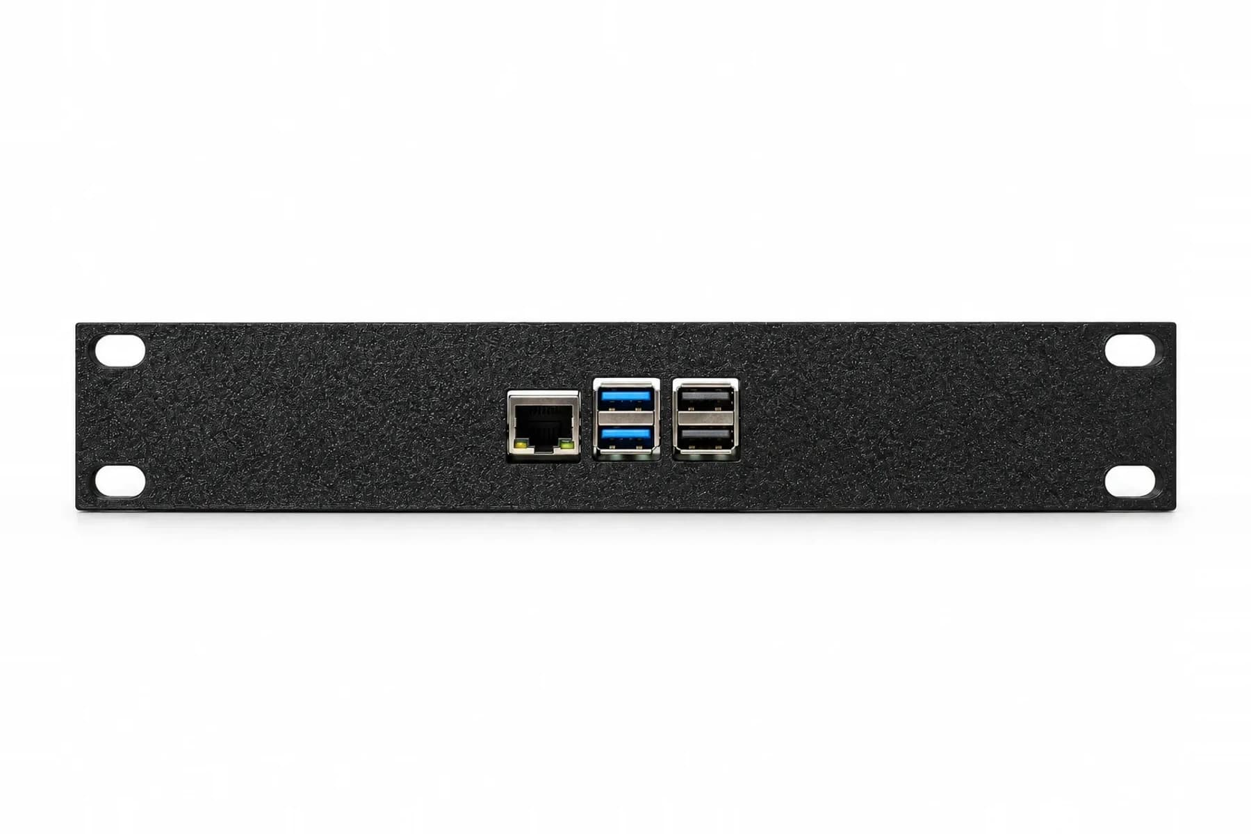 Raspberry Pi 5 Single Pi - 10 Inch 1U Rack Mount — mounted product photograph